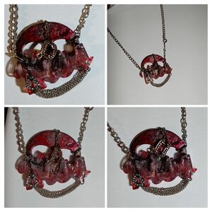 Elegant Red and Silver Necklace
